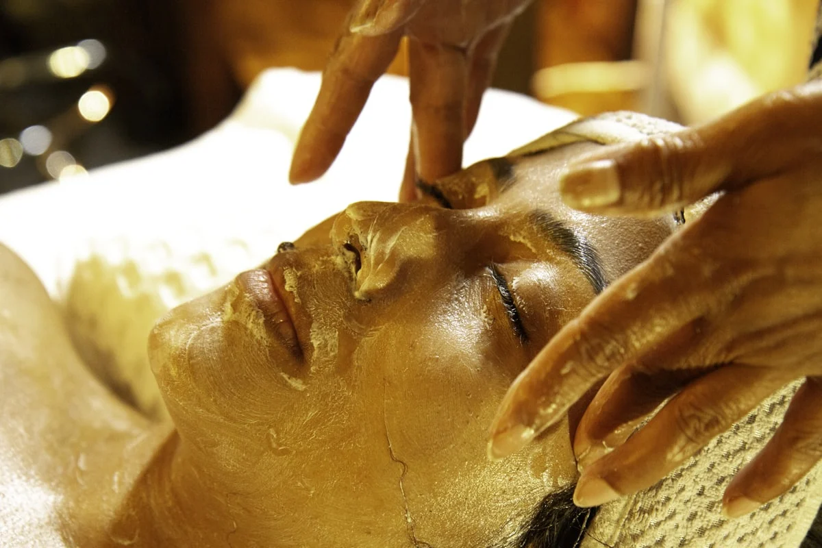 Face massage of Lalana Sri Lankan Beauty Studio, Liverpool, UK.