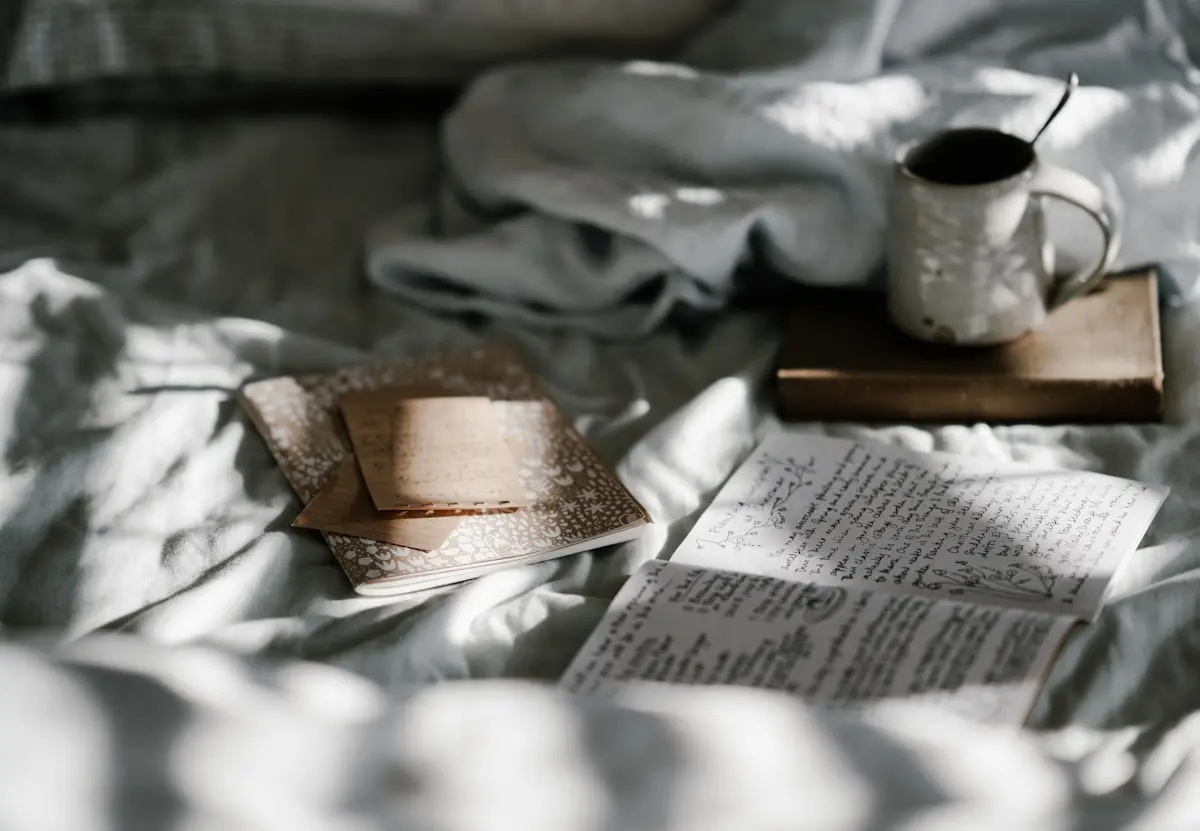 Relaxing bedroom scene