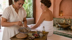 Soin et Enveloppement au Ghassoul à Domicile à Marrakech
