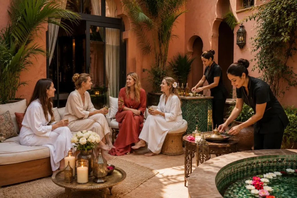 Spa Party à Marrakech | Massages et Soins de Groupe à Domicile
